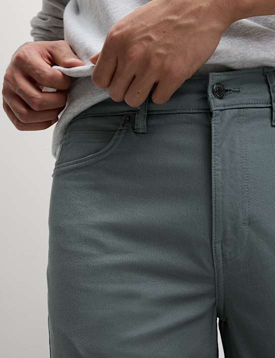 Straight fit Textured 5 Pocket Trousers