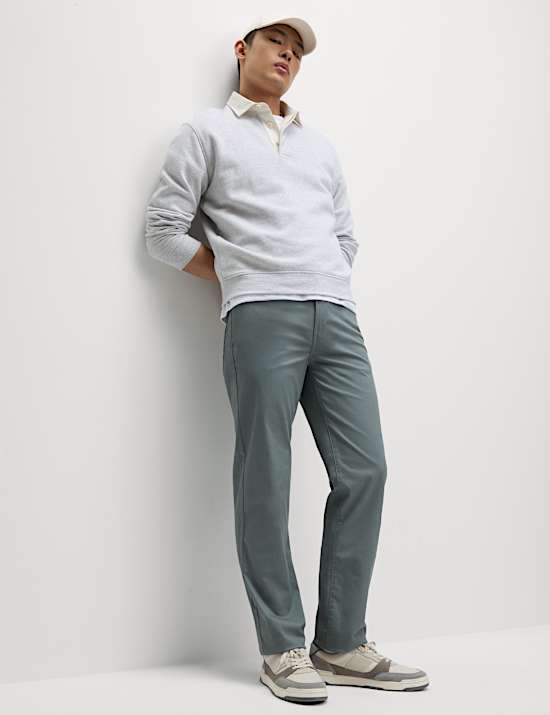 Straight fit Textured 5 Pocket Trousers