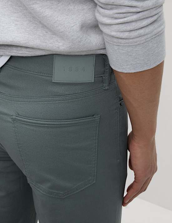 Straight fit Textured 5 Pocket Trousers