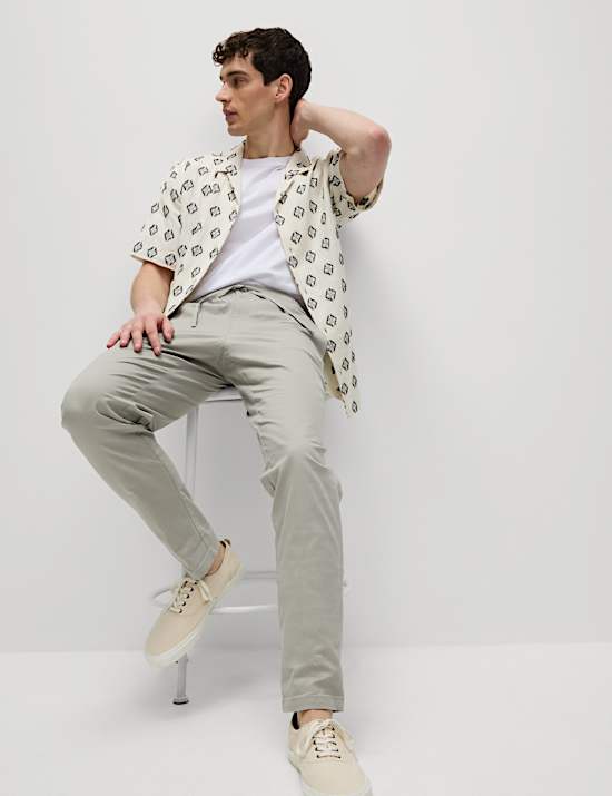 Tapered Fit Lightweight Trousers