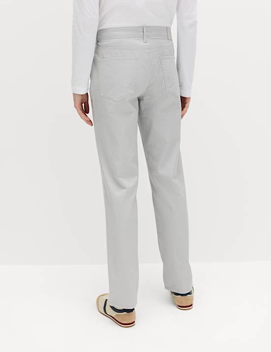 Straight Fit Textured 5 Pocket Trousers