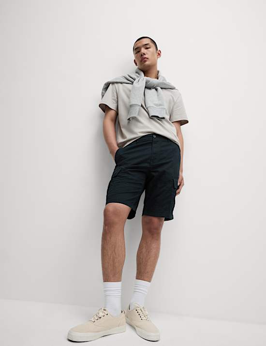 Pure Cotton Cargo Shorts