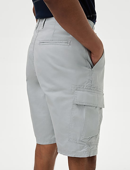 Leichte Cargo-Shorts aus reiner Baumwolle