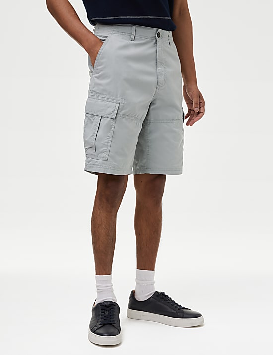Leichte Cargo-Shorts aus reiner Baumwolle