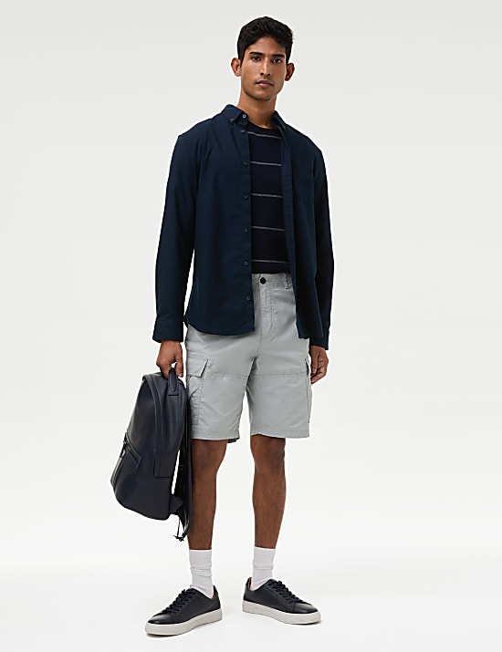 Leichte Cargo-Shorts aus reiner Baumwolle
