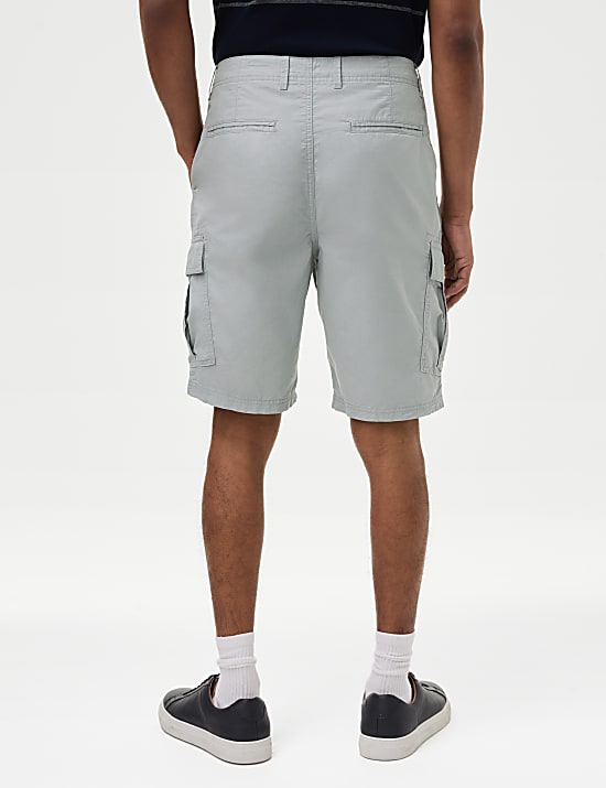 Leichte Cargo-Shorts aus reiner Baumwolle