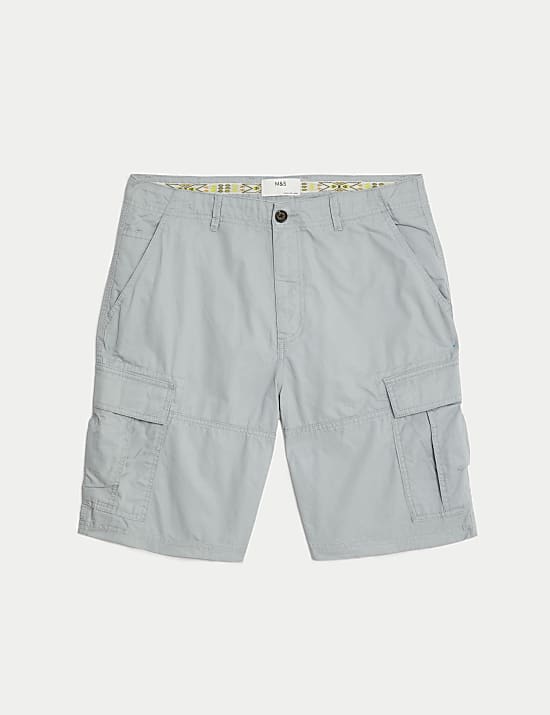 Leichte Cargo-Shorts aus reiner Baumwolle