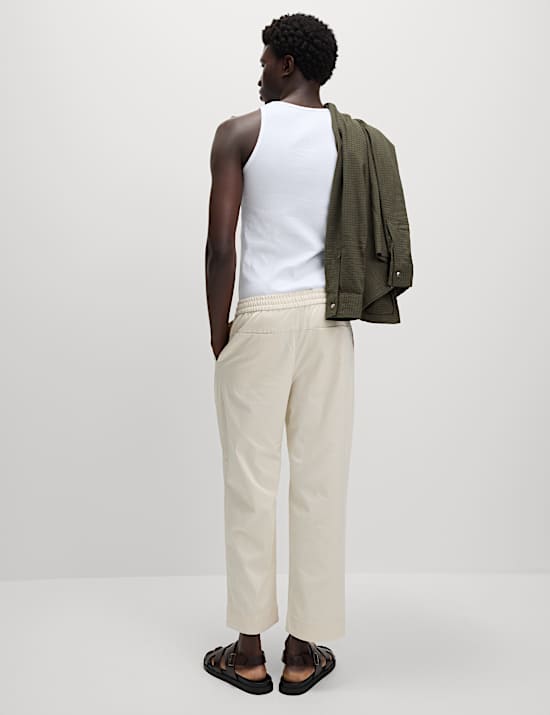 Tapered Fit Elasticated Waist Trousers