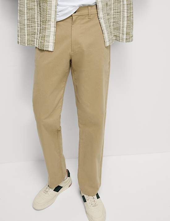 Loose Fit Stretch Chinos
