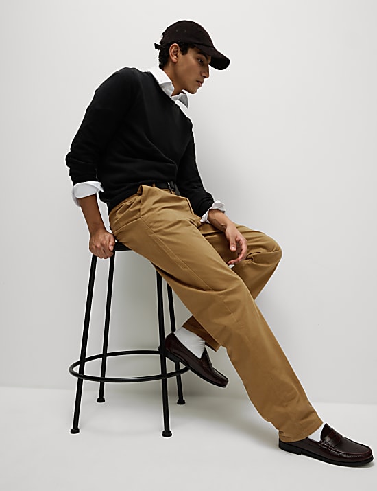 Loose Fit Stretch Chinos