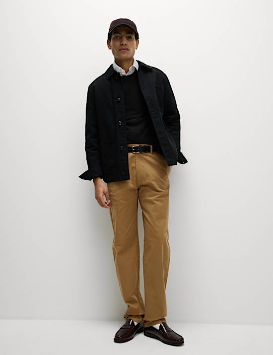 Chinosy o luźnym kroju ze streczem