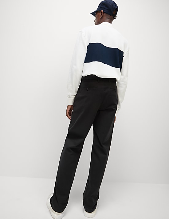 Chino en tissu extensible coupe ample