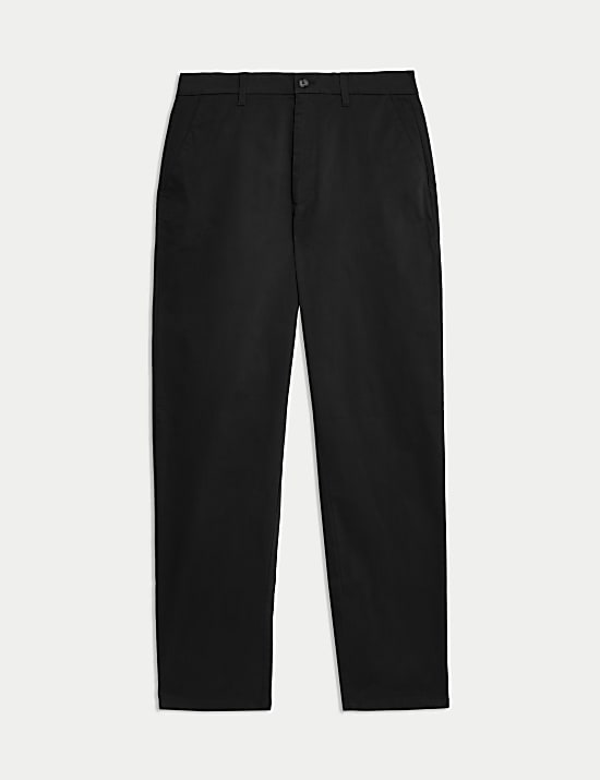 Chino en tissu extensible coupe ample