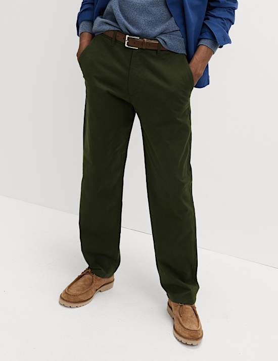 Loose Fit Stretch Chinos