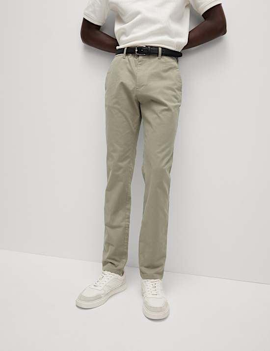 Chino-Hose mit Stretch und schmaler Passform