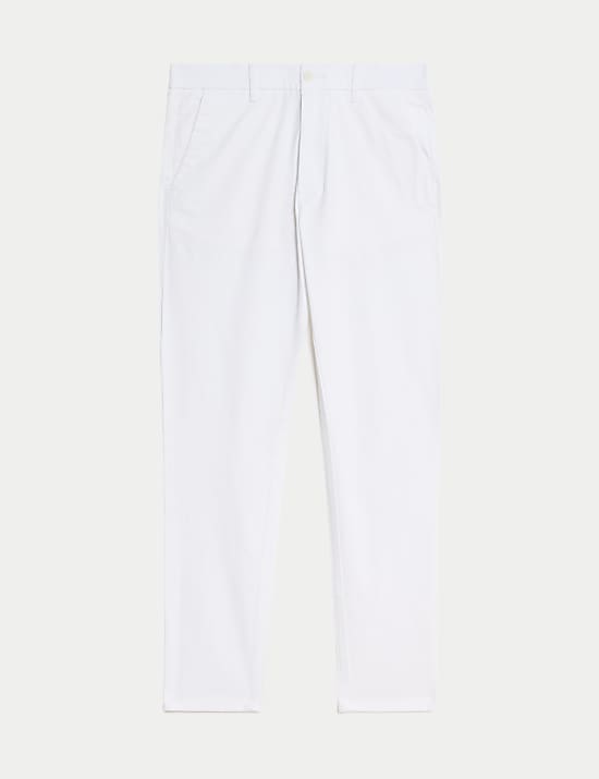 Chino coupe cintrée en tissu extensible