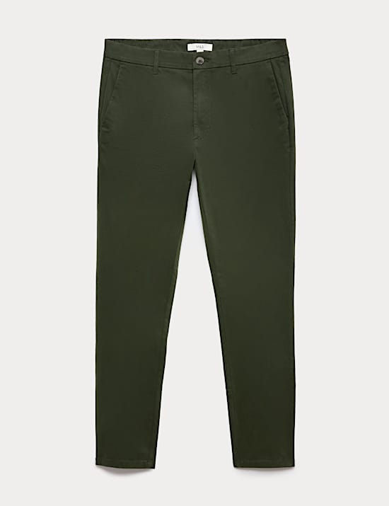 Chino met stretch en skinny pasvorm