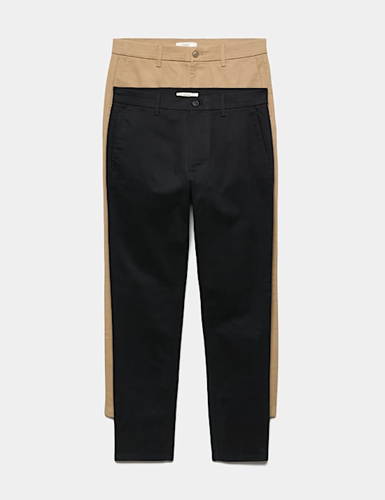 2 Pack Slim Fit Stretch Chinos