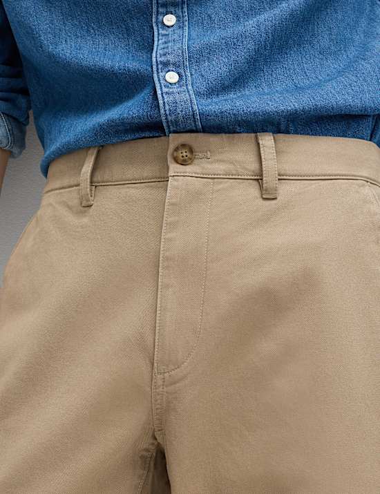 Regular Fit Pure Cotton Twill Chinos