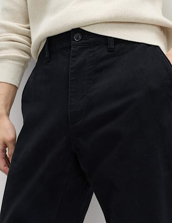 Regular Fit Pure Cotton Twill Chinos