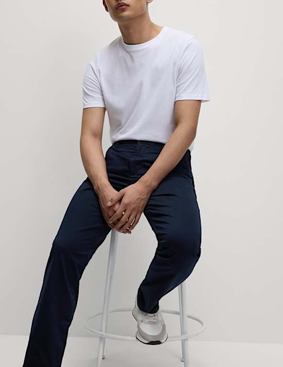 2 Pack Regular Fit Stretch Chinos
