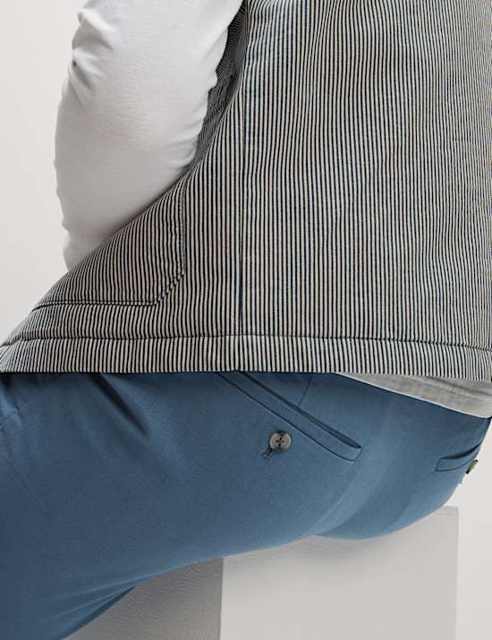 Chino met stretch en normale pasvorm