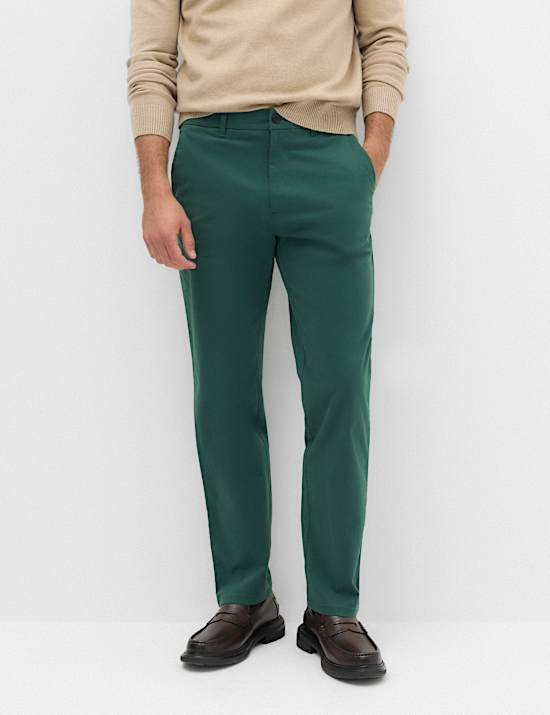 Chinos coupe standard en tissu extensible