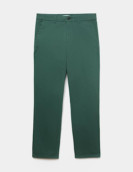 Chinos coupe standard en tissu extensible