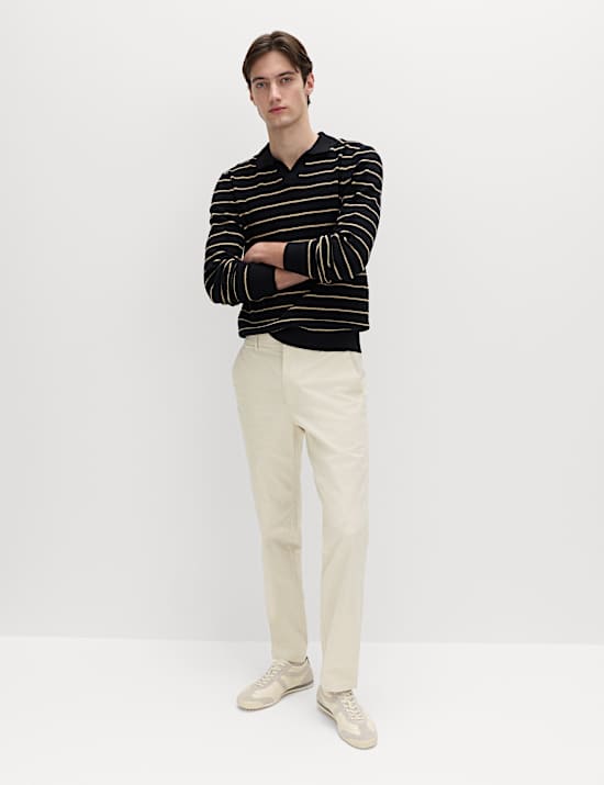 Strečov&eacute; chino kalhoty norm&aacute;ln&iacute;ho střihu