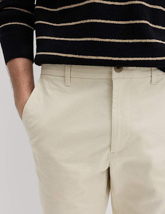 Strečov&eacute; chino kalhoty norm&aacute;ln&iacute;ho střihu