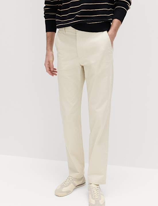 Strečov&eacute; chino kalhoty norm&aacute;ln&iacute;ho střihu