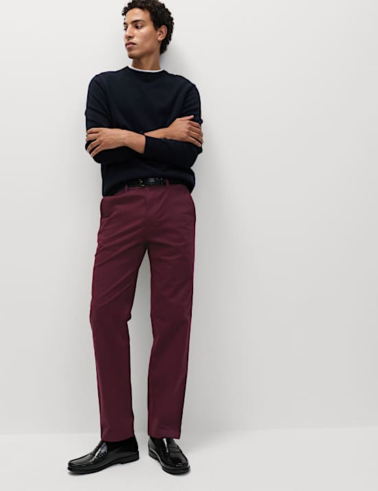 Chinos coupe standard en tissu extensible