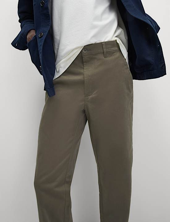 Regular Fit Elasticated Waist Chinos