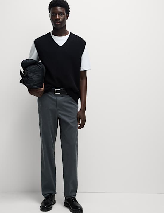 Regular Fit Elasticated Waist Chinos