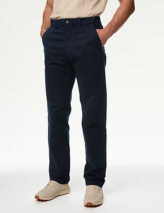 Regular Fit Elasticated Waist Chinos