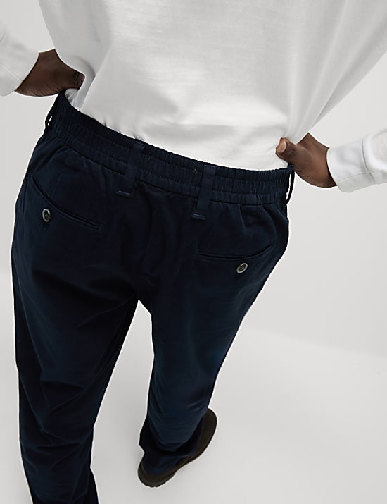 Regular Fit Elasticated Waist Chinos