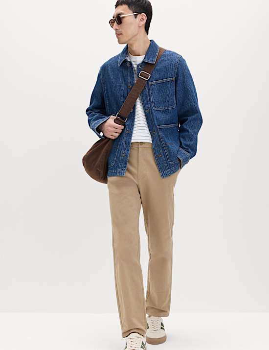 Regular Fit Elasticated Waist Chinos