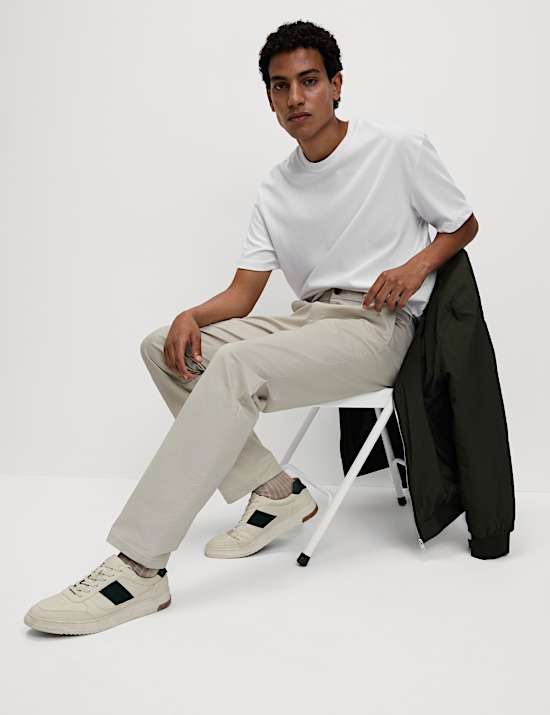 Regular Fit Elasticated Waist Chinos