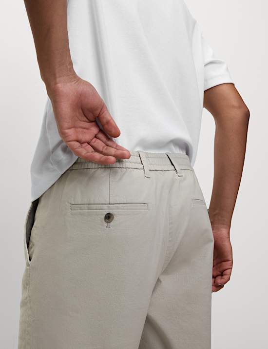 Regular Fit Elasticated Waist Chinos