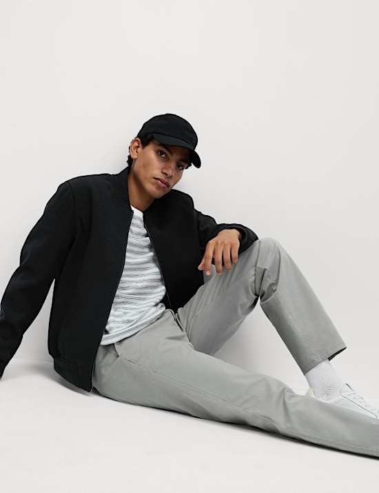 Regular Fit Elasticated Waist Chinos