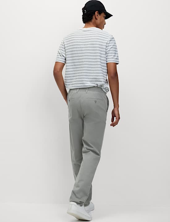 Regular Fit Elasticated Waist Chinos
