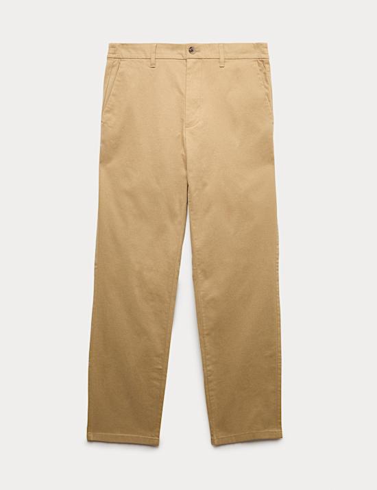 Regular Fit Elasticated Waist Chinos