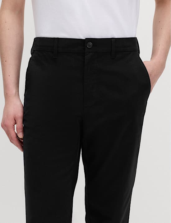 Regular Fit Half Elasticated Waist Chinos