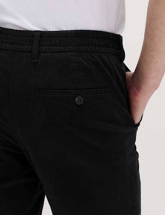 Regular Fit Half Elasticated Waist Chinos