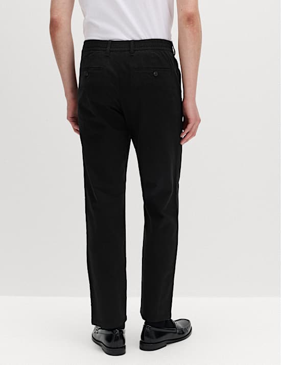 Regular Fit Half Elasticated Waist Chinos