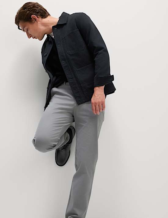 2pk Elasticated Waist Stretch Chinos