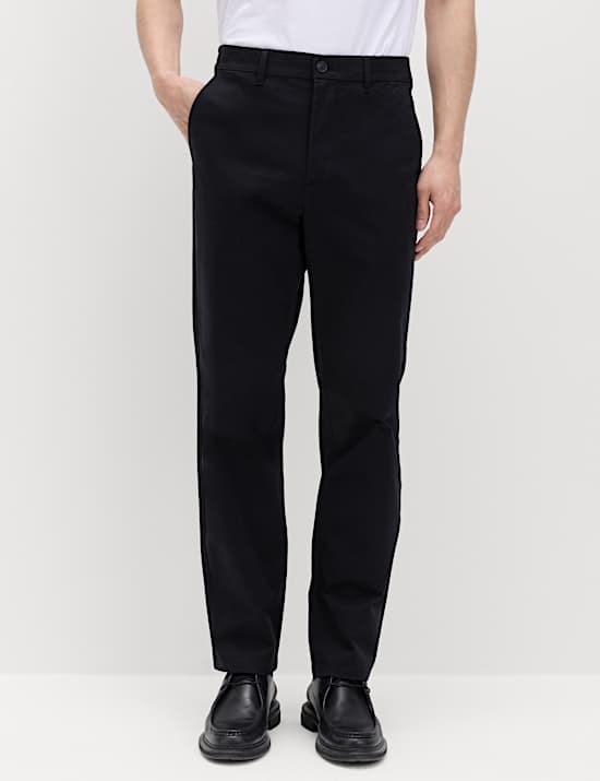2 Pack Elasticated Waist Stretch Chinos