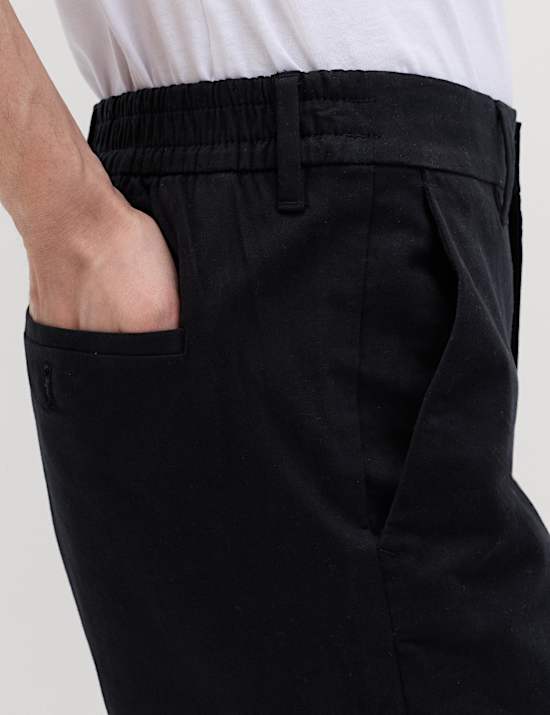 2 Pack Elasticated Waist Stretch Chinos