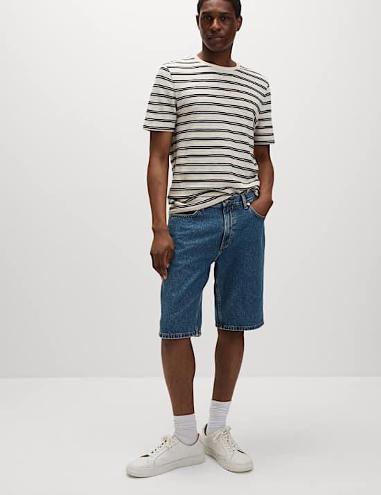 Authentic Relaxed Straight Fit Denim Shorts