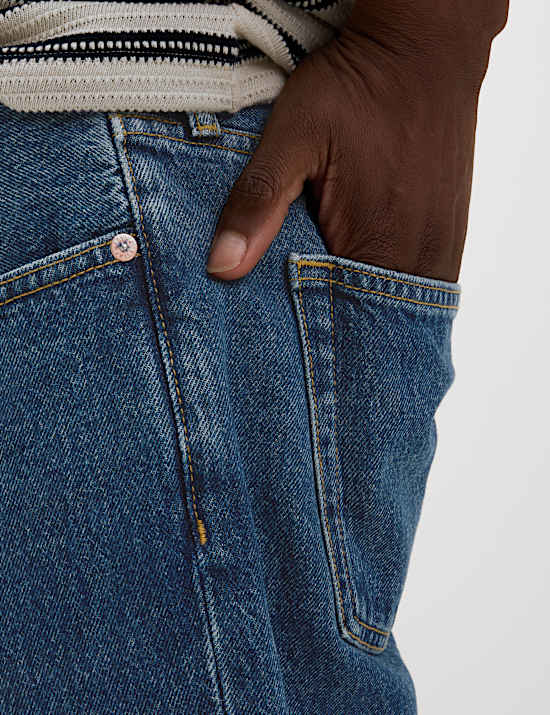 Authentic Relaxed Straight Fit Denim Shorts